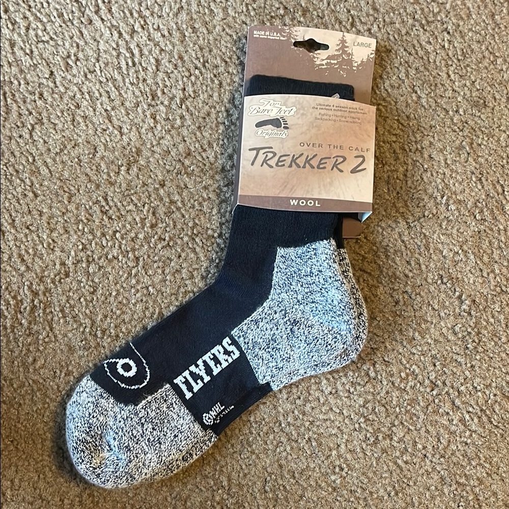 Men's Trekker Socks - Philadelphia Flyers Black and Gray
